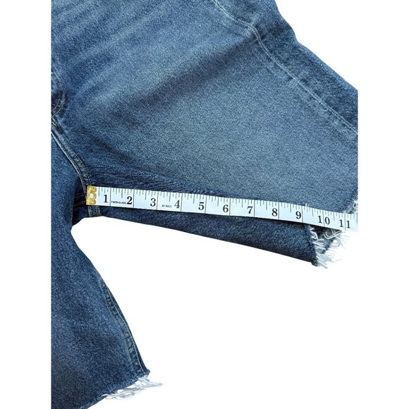 Agolde 90s Mid-Rise Loose Short Precision Blue Denim Cutoff Womens Size 28 NEW - Picture 7 of 9